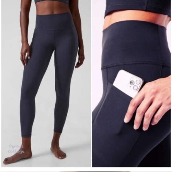 Athleta Ultimate Stash 7/8 Tight in Navy 07 - Picture 1 of 13